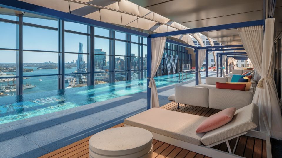 The heated pool is the perfect temperature all year round.
