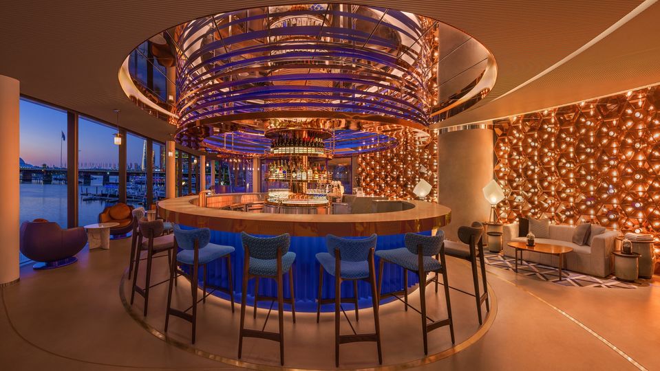 The Living Room bar is striking from every angle.