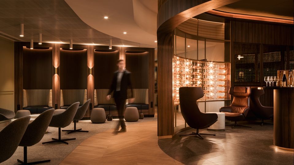The cellar swaps light and bright for intimate and cosy.