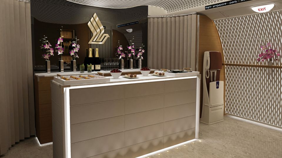 Jacques Pierrejean's inspirational A380 first class lobby entrance for Singapore Airlines.