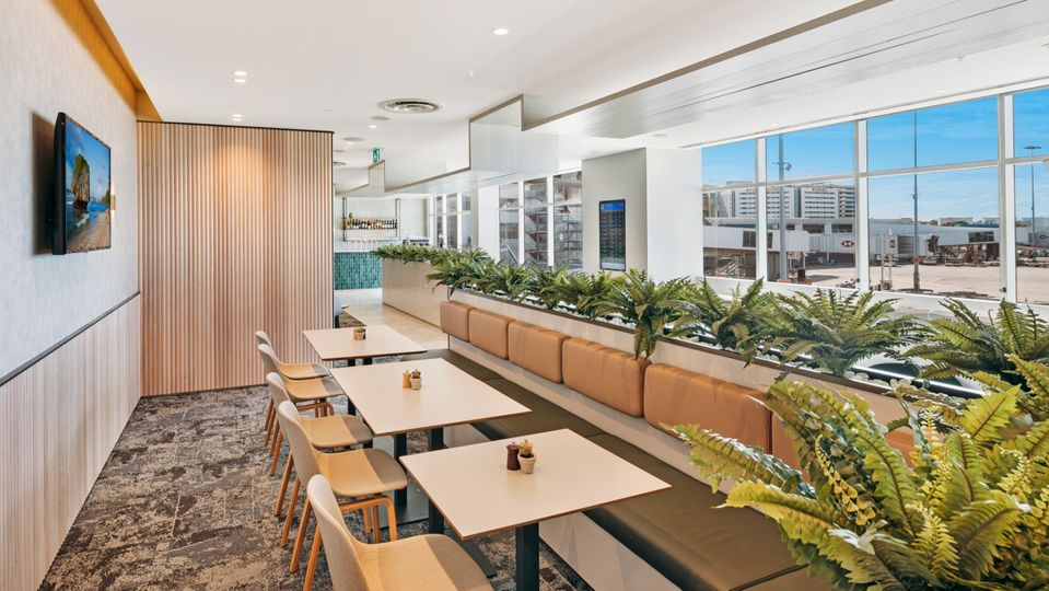 The Plaza Premium lounge is one of those accessible at Sydney Airport.