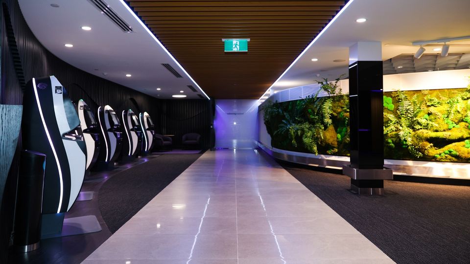 Air New Zealand's new-look premium check-in area at Auckland International Airport.