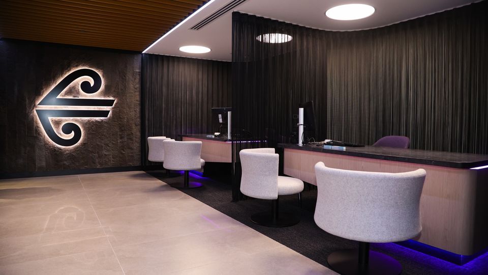 Air New Zealand's new-look premium check-in area at Auckland International Airport.
