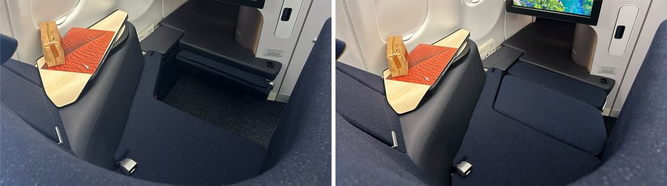 How the Finnair A330 business class goes from sofa to bed.