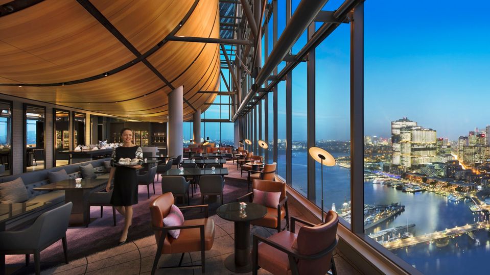 Dining with a view at Sofitel Darling Harbour's Club Millésime.