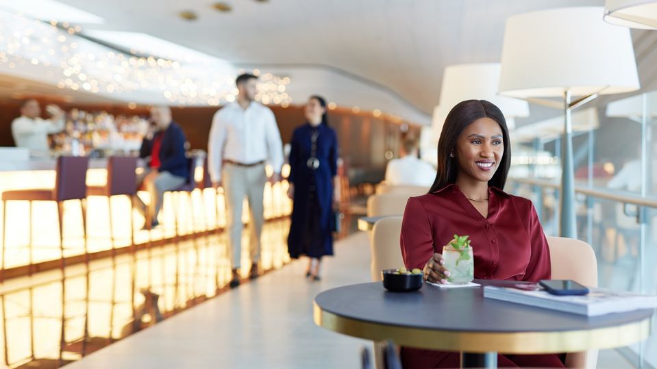 The Constellation Bar is a rooftop drawcard for Etihad's new Abu Dhabi Terminal A lounges.
