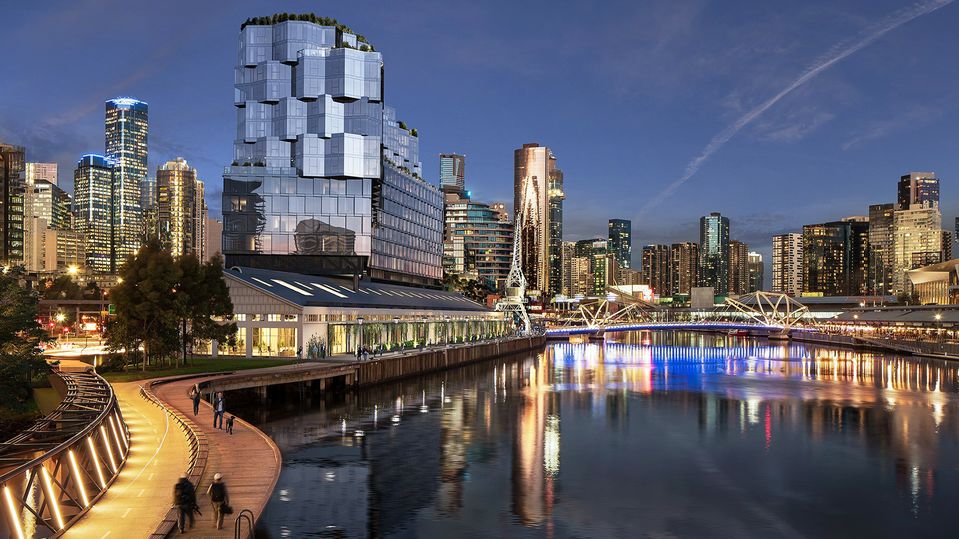 1 Hotel Melbourne sits at the south-western edge of the CBD.