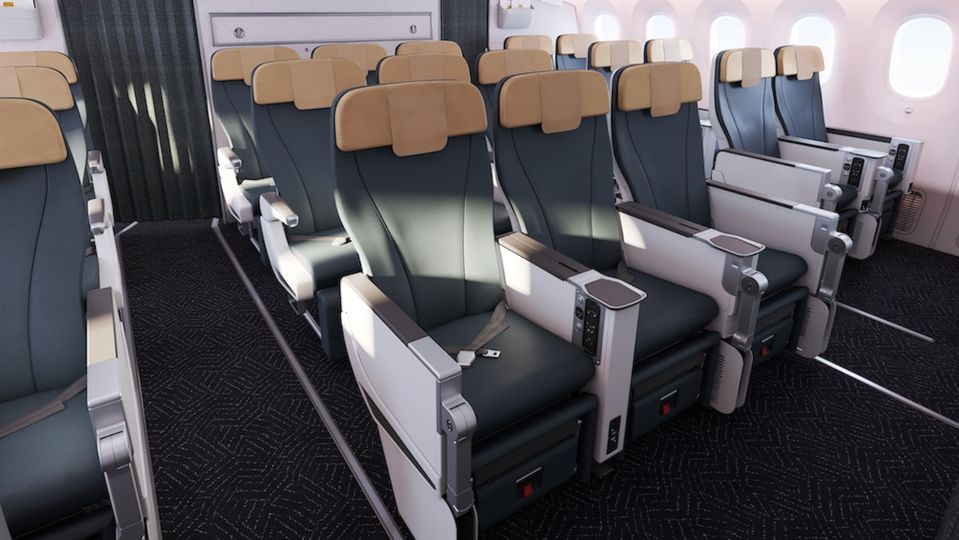 第一代 Vistara 787 商务舱还使用 Recaro 高级经济舱座椅。