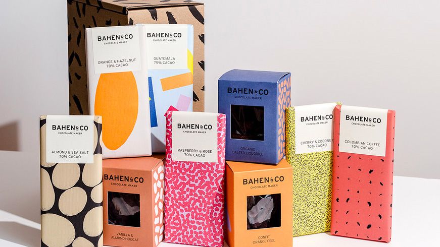 Each bar is wrapped in prints inspired by locations beans are sourced from.