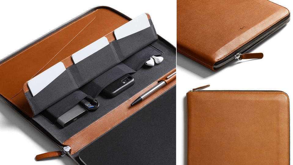 The folio is designed to expand slightly without losing its shape.
