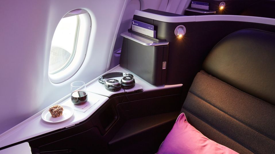 Virgin Australia's flagship A330 business class.