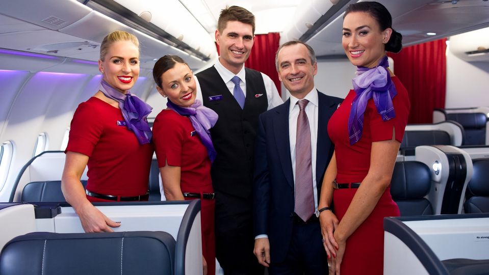 Virgin Australia CEO John Borghetti on the delivery flight of the first A330 with the all-new business class.