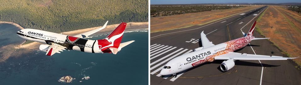 Leading Indigenous Australian design agency Balarinji has worked with Qantas to create the fuselage design for all Flying Art liveries.