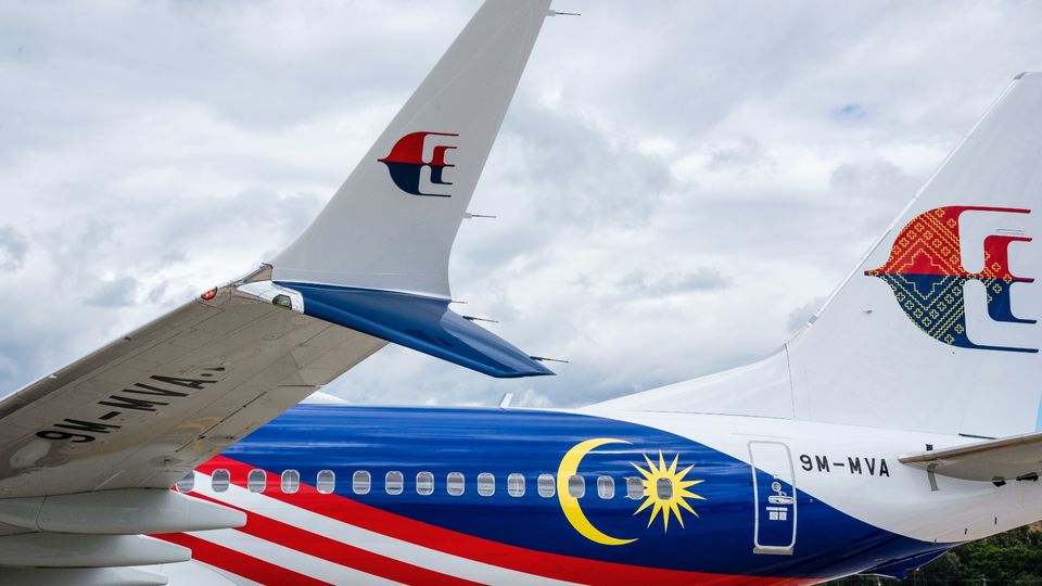 The Malaysia Airlines Boeing 737 MAX.