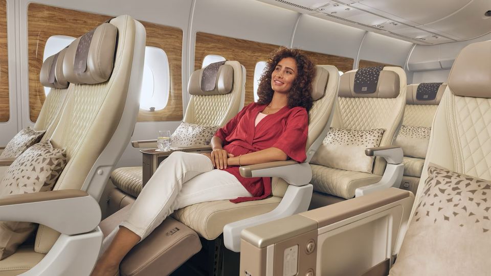 Emirates' all-new A380 premium economy.
