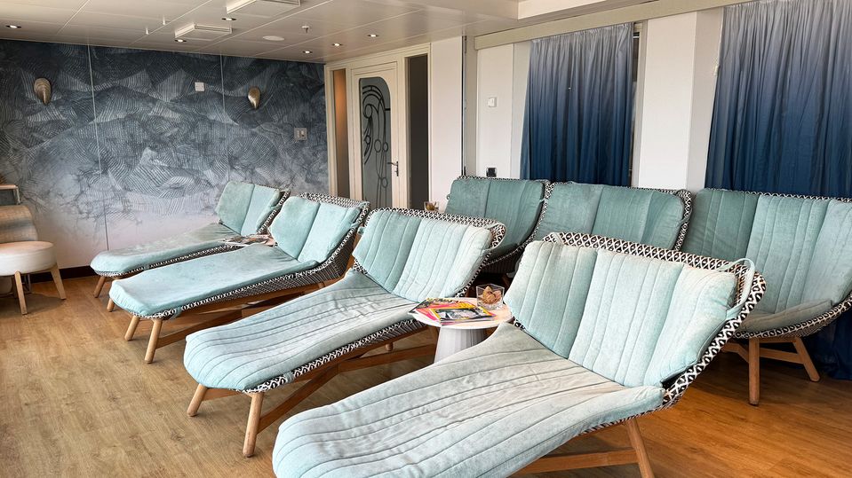 The 'Contemplation Room' at Mareel Spa has an impressive view out to sea.