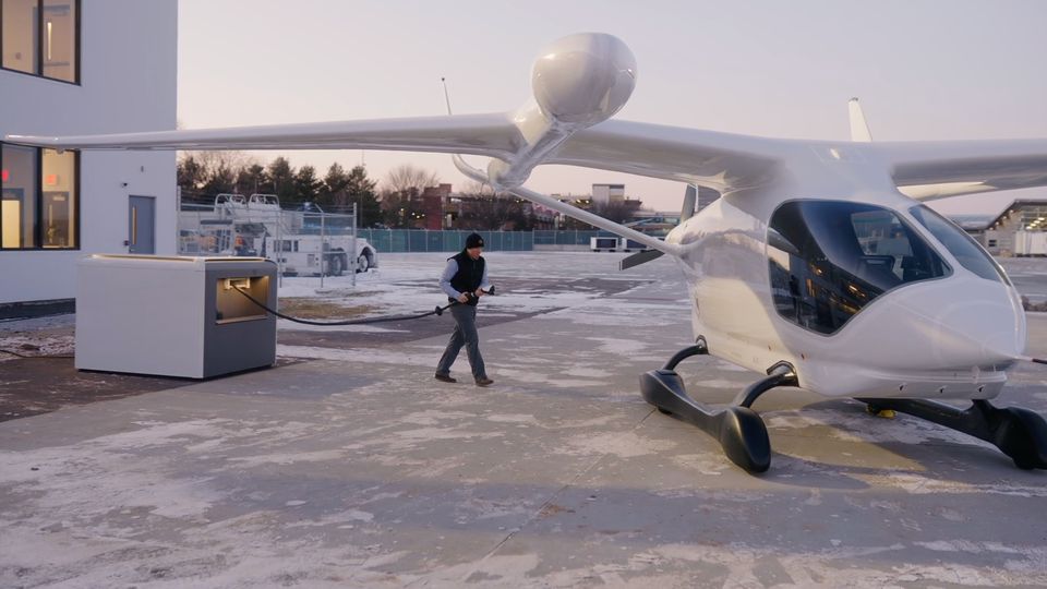 The Beta Alia is a compact, battery-powered electric plane.