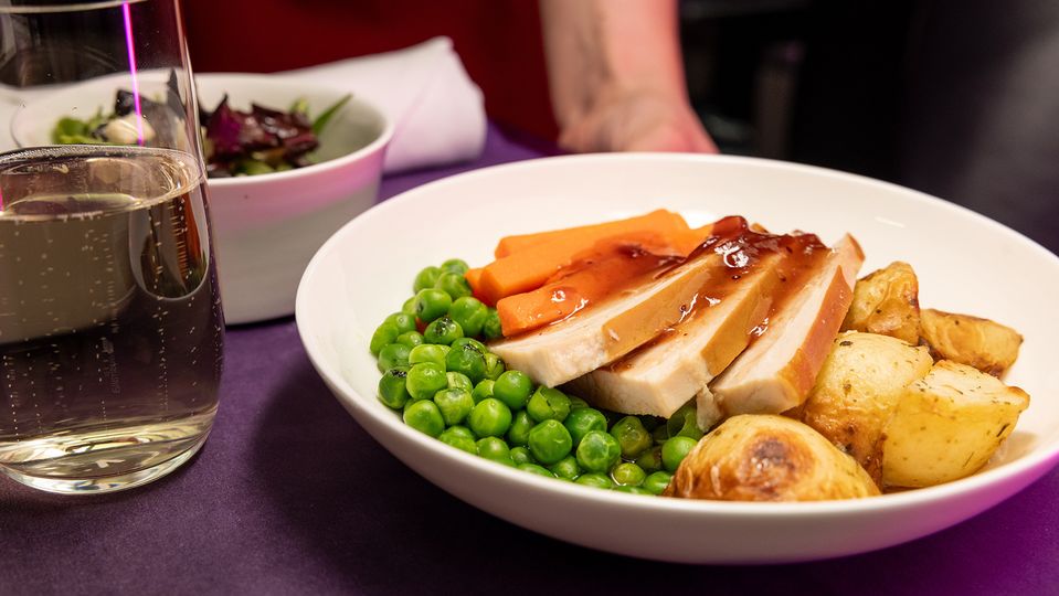 Festive menus are rolling out in the air and in the lounges.