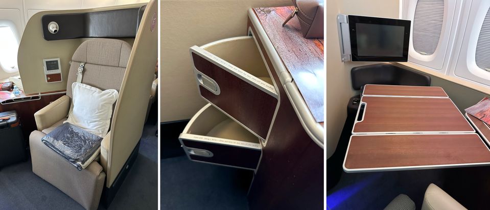 The Qantas A380 first class suite is a cosy yet largely functional cocoon.