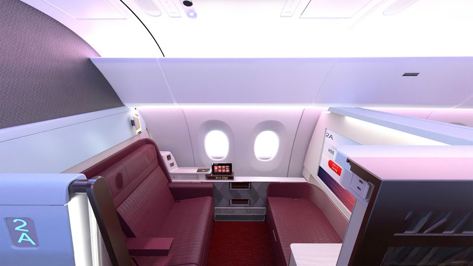 JAL's new A350 first class suite.