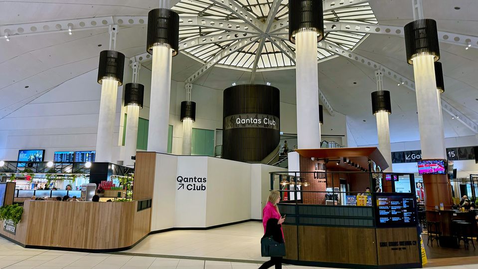 You can't miss the entrance to Perth Qantas Club.