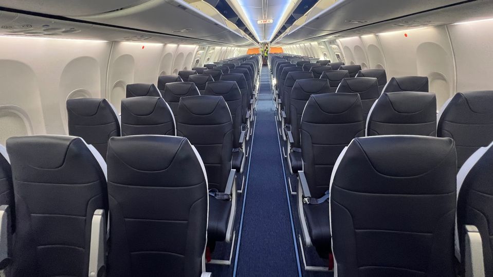 Rex's latest 737 will temporarily sport an all-economy cabin.