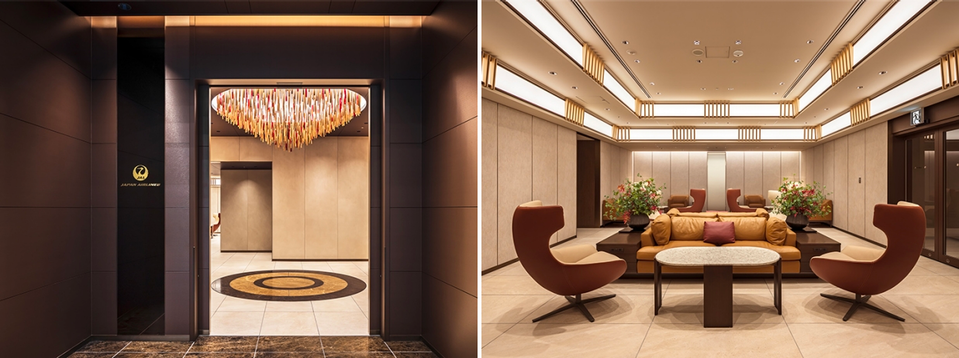 The all-new JAL First Class Entrance.