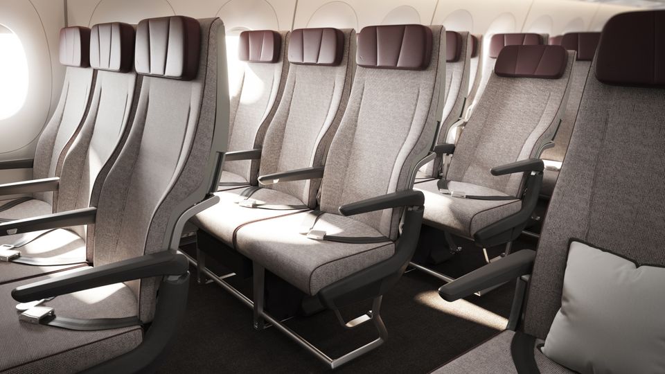 Is Qantas' A350 economy seat, shown here, headed for the A330s?