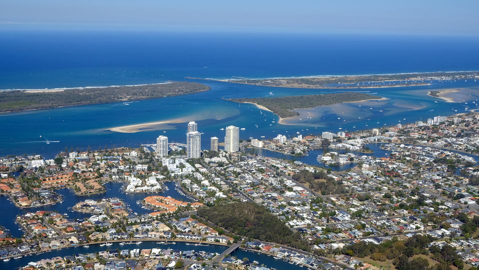 The view across the Gold Coast Broadwater.