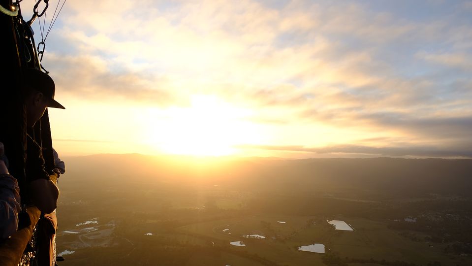 Sunrise achieving its peak.