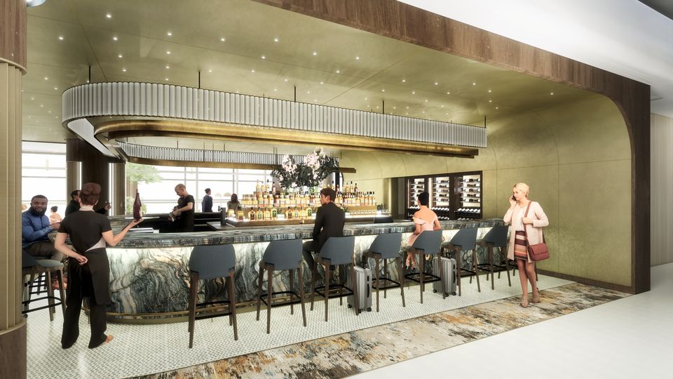 Delta's new JFK premium lounge will include this full-service bar.