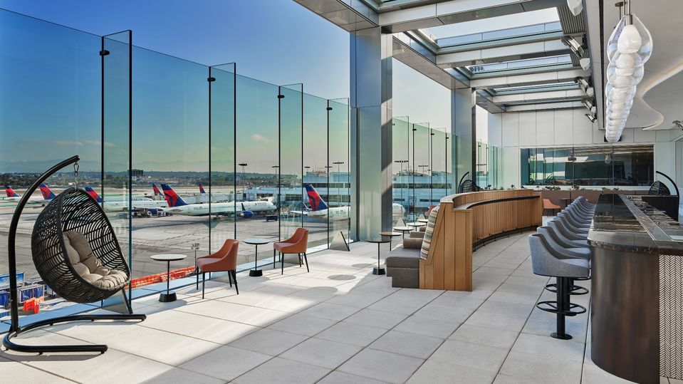 Like its Sky Club sibling, the new Delta premium lounge at LAX will boast an open-air deck.