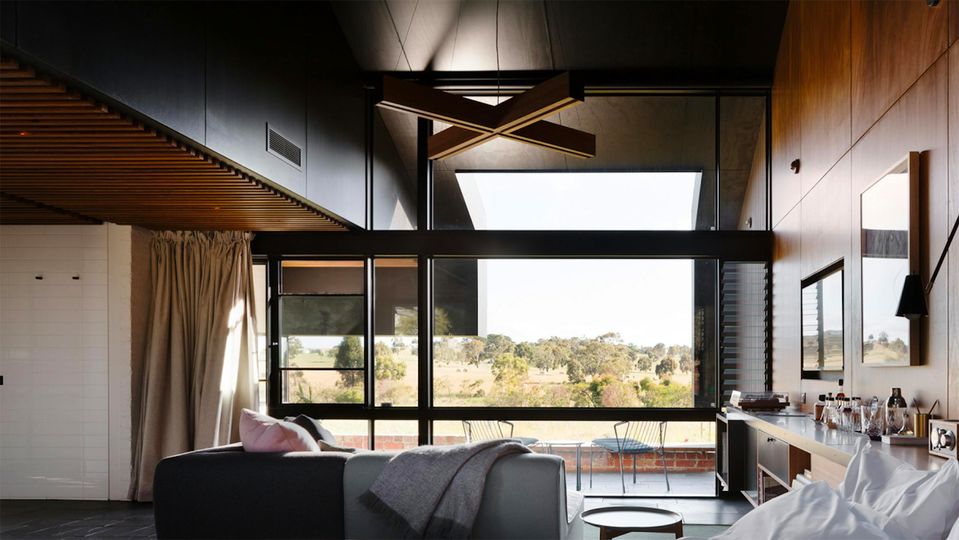 Rooms are liberally-furnished in timber and brick.