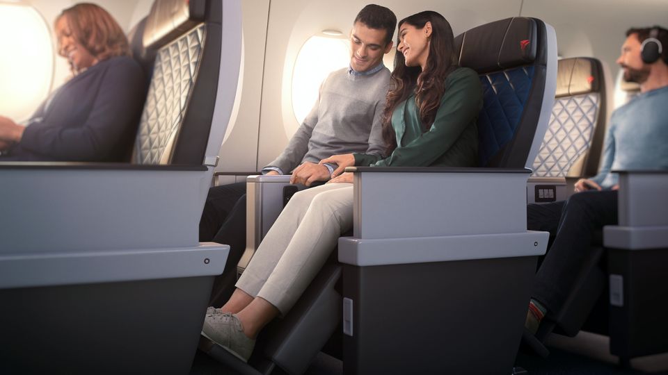 Delta's A350 also offers premium economy.