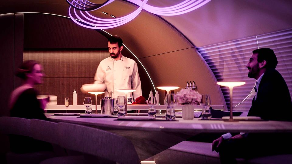 The concept is described as 'the ultimate dining experience in the sky'.
