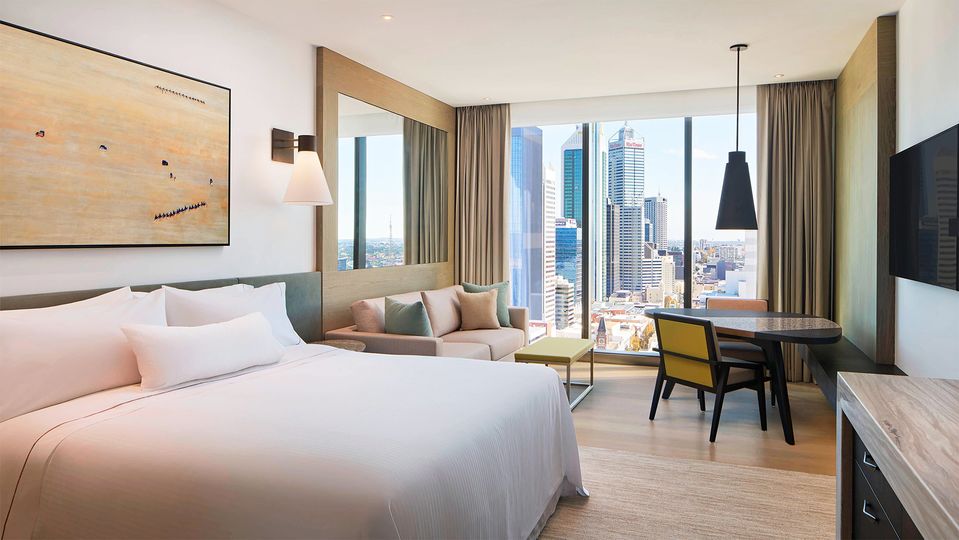 Guests in Club level rooms (like this one) enjoy access to a spacious executive lounge.