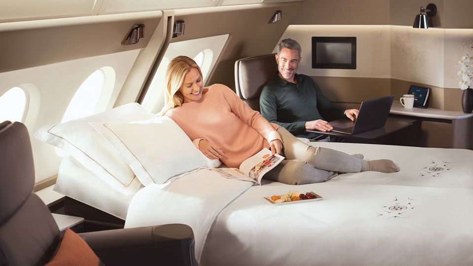 There are only two coveted 'double rooms' on Singapore Airlines Suites flights.
