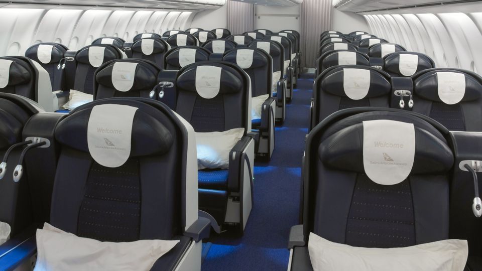 South African Airways' A340 business class.