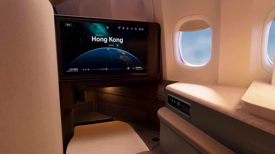 Cathay Pacific's new Aria Suites 777 business class.