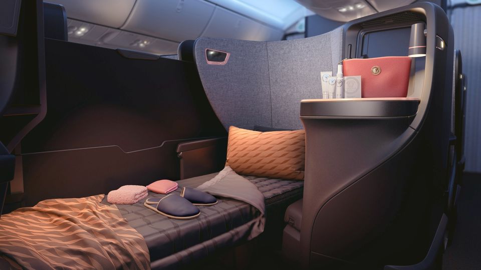 Turkish Airlines business class: BYO sleepwear.