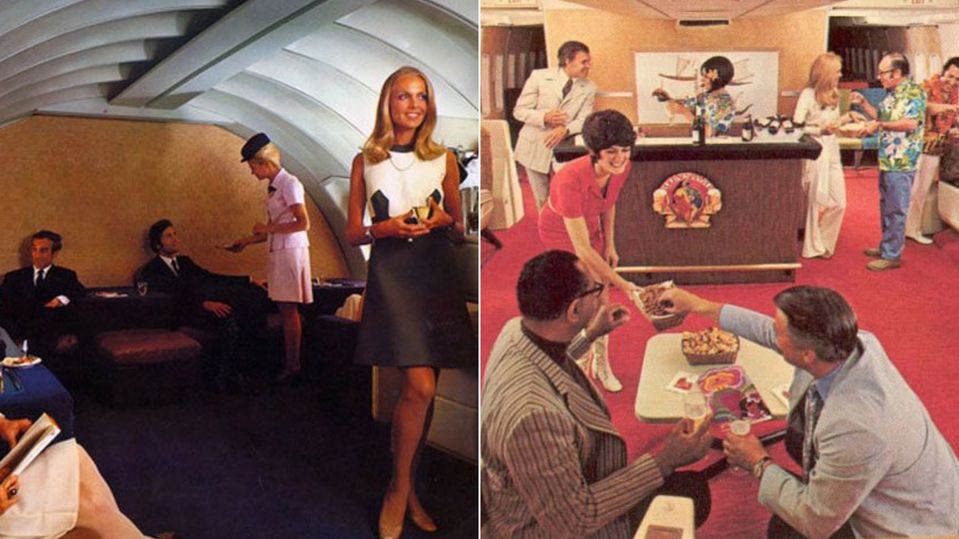 Air France and Continental's inflight lounges.