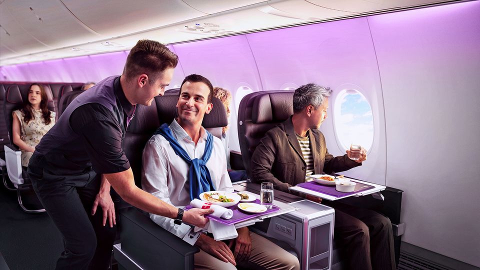 Virgin Australia's refreshed business class.