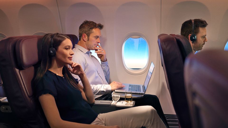 Stay connected above the clouds with Qantas' free inflight WiFi.