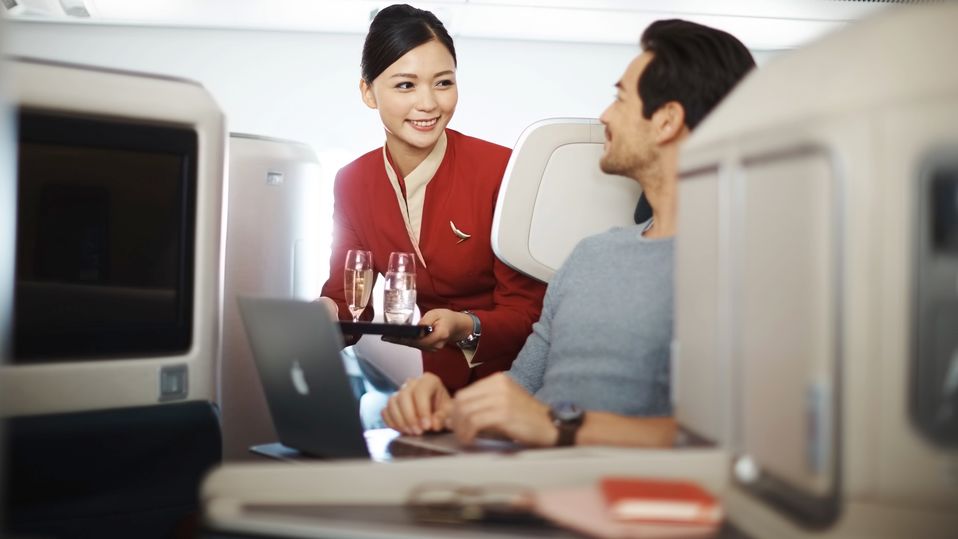 Cathay Pacific A350 business class.