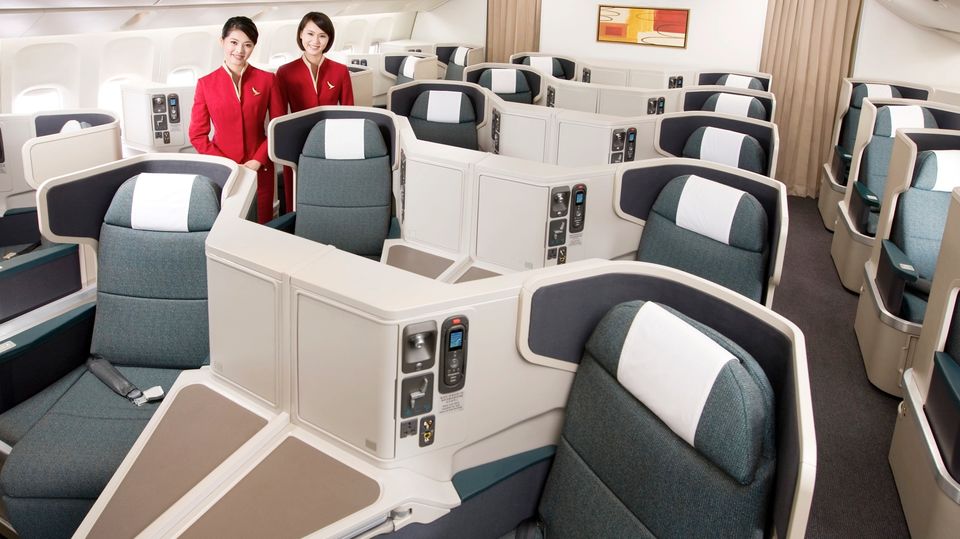 Cathay Pacific's A330 and 777 business class.