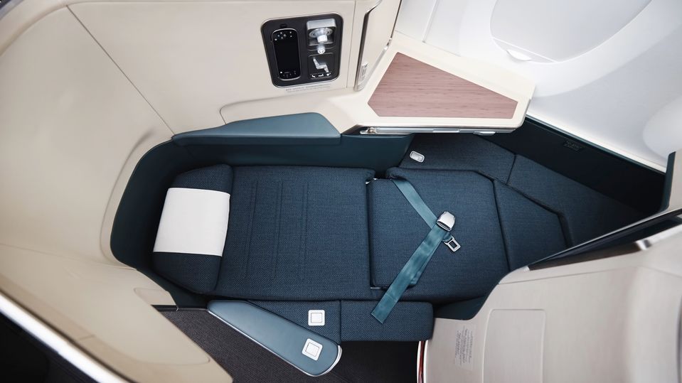 Cathay Pacific A350 business class.