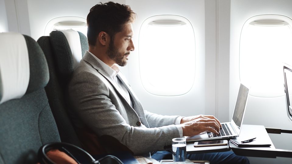 Cathay Pacific's most common regional business class.