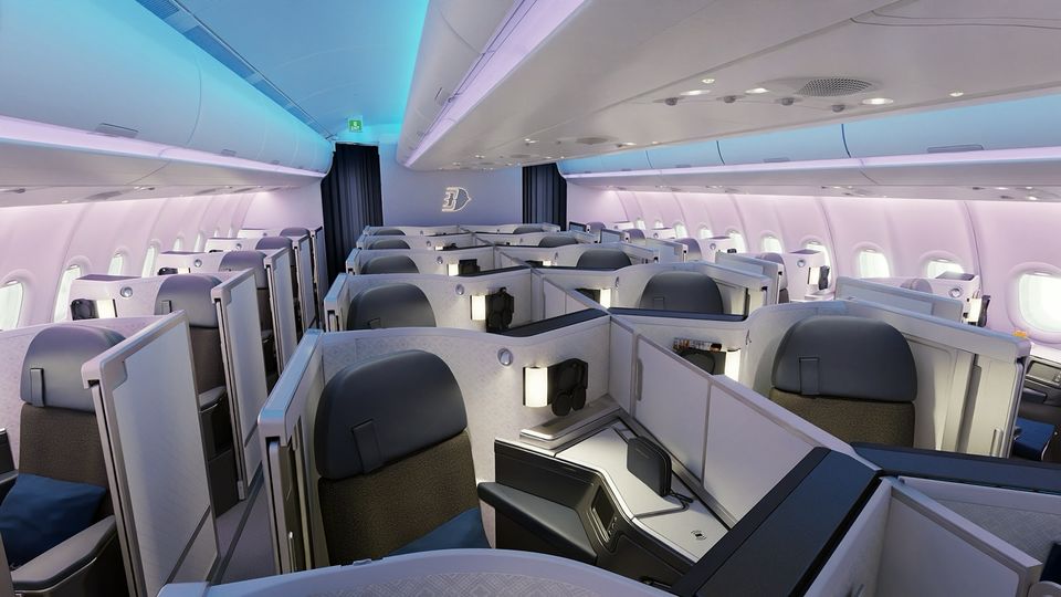 Malaysia Airlines' new A330neo and A350 business class suite.