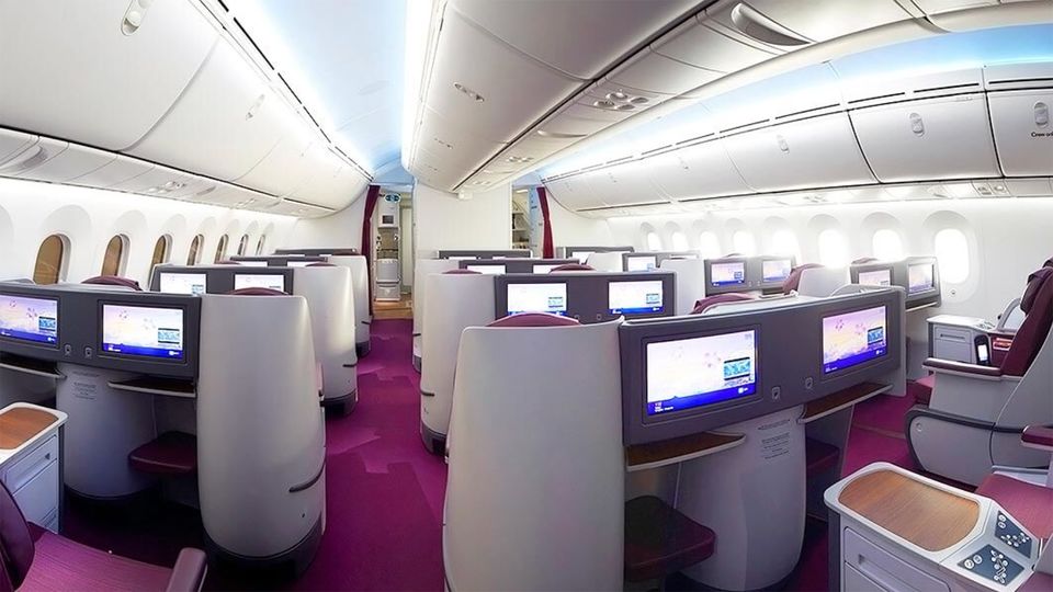 Thai Airway's 2-2-2 business class.
