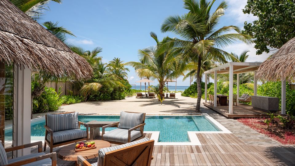 A two-bedroom beach villa with private swimming pool? Bliss.